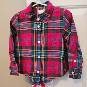 NWT Girls Size 3T New Plaid Button Down Shirt from Crewcuts